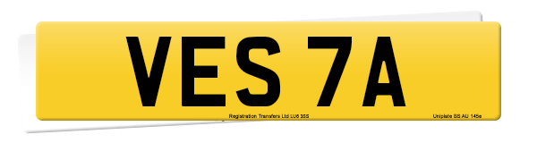 Registration number VES 7A